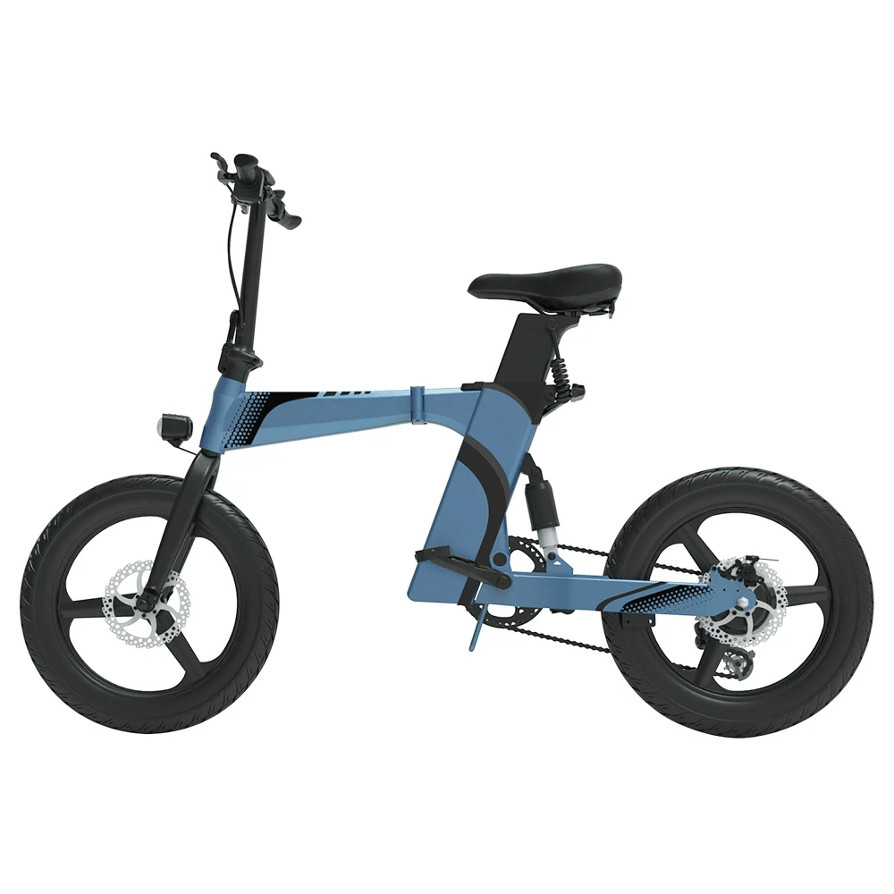 Z7 Electric Bike 250W Brushless Motor 36V 8Ah Battery 20'' Tire, 25km/h Max Speed, 30-40km Range, 120kg Load - Blue - Image 2