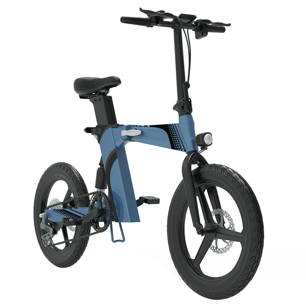 Z7 Electric Bike 250W Brushless Motor 36V 8Ah Battery 20'' Tire, 25km/h Max Speed, 30-40km Range, 120kg Load - Blue - Image 3