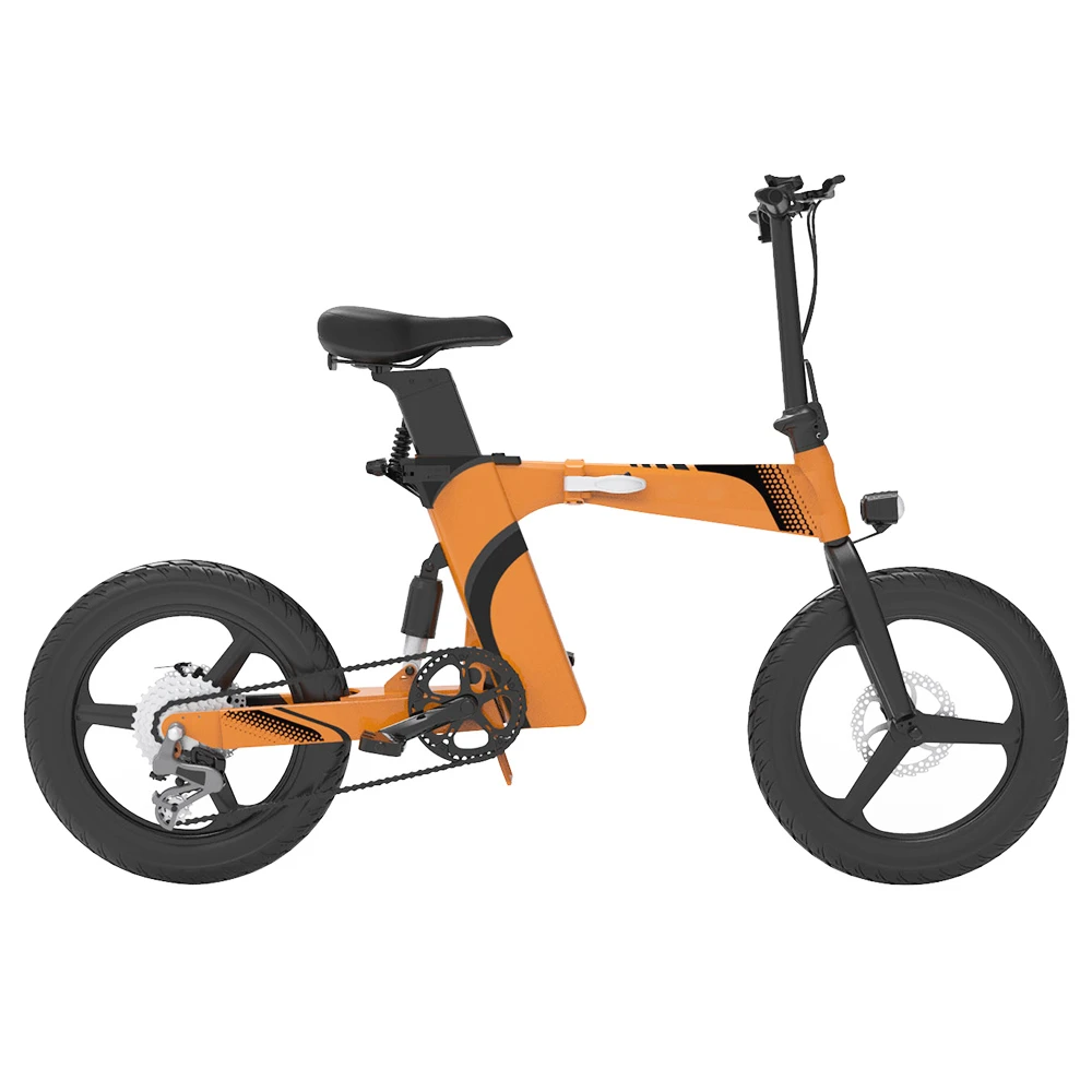 Z7 Electric Bike 250W Brushless Motor 36V 8Ah Battery 20'' Tire, 25km/h Max Speed, 30-40km Range, 120kg Load - Orange