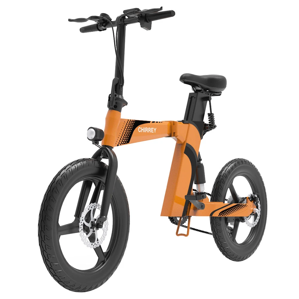 Z7 Electric Bike 250W Brushless Motor 36V 8Ah Battery 20'' Tire, 25km/h Max Speed, 30-40km Range, 120kg Load - Orange - Image 4