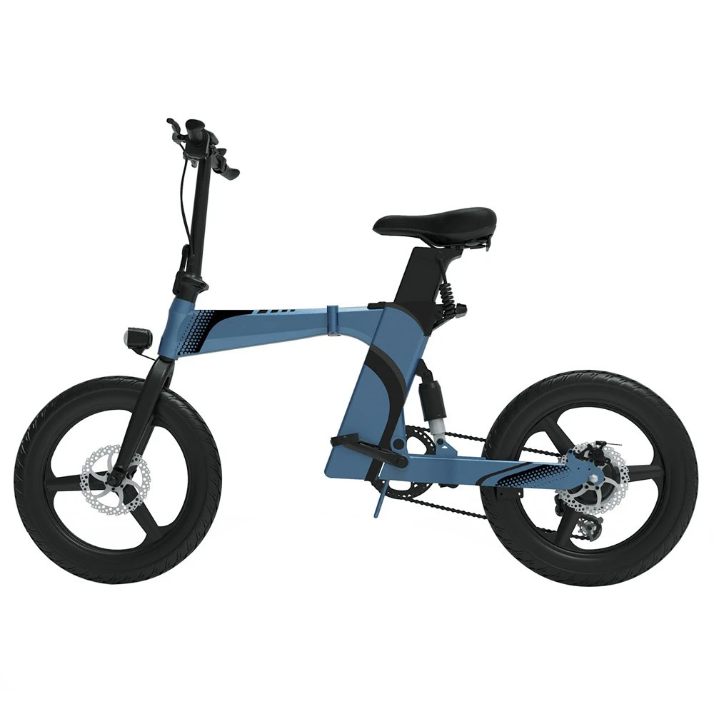 Z7 Electric Bike For Commuting 20 Inch Tires 350W Motor 32km/h Max Speed, Dual 36V 8Ah Batteries, Disc Brakes, 120kg Load - Blue - Image 2