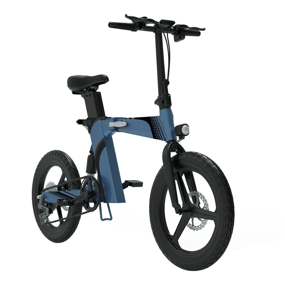 Z7 Electric Bike For Commuting 20 Inch Tires 350W Motor 32km/h Max Speed, Dual 36V 8Ah Batteries, Disc Brakes, 120kg Load - Blue - Image 3