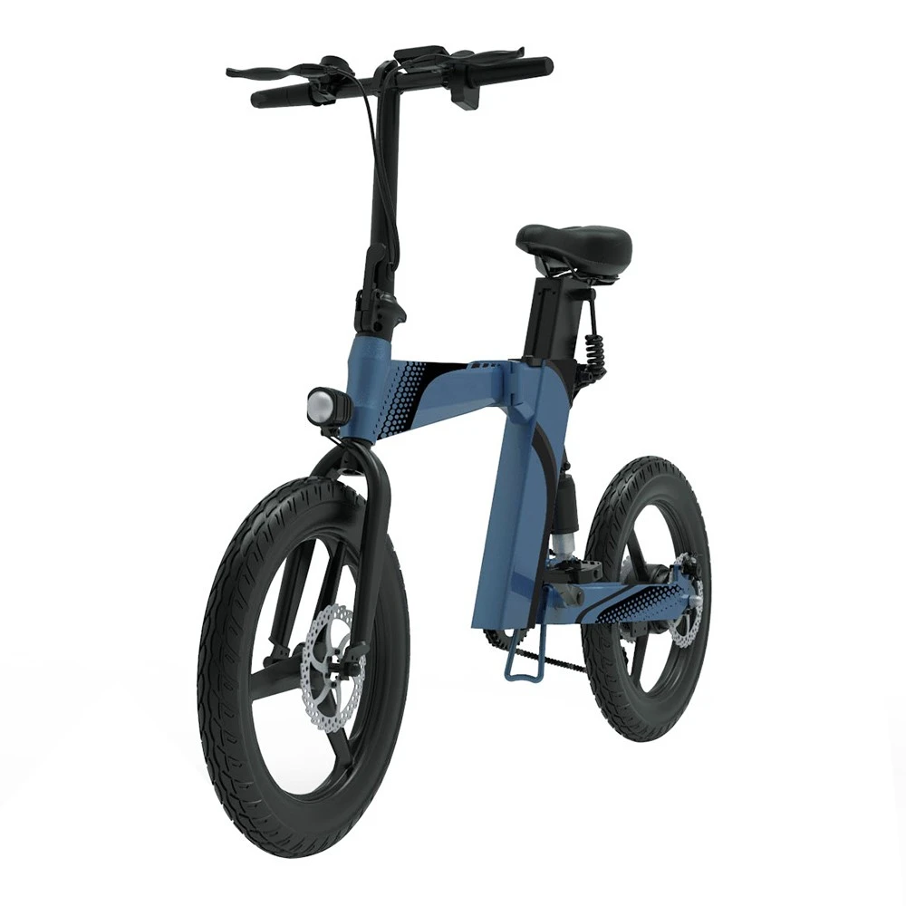 Z7 Electric Bike For Commuting 20 Inch Tires 350W Motor 32km/h Max Speed, Dual 36V 8Ah Batteries, Disc Brakes, 120kg Load - Blue - Image 4