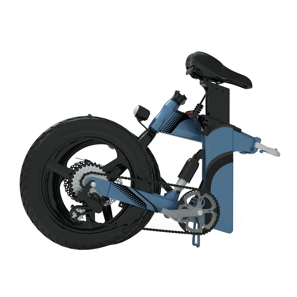 Z7 Electric Bike For Commuting 20 Inch Tires 350W Motor 32km/h Max Speed, Dual 36V 8Ah Batteries, Disc Brakes, 120kg Load - Blue - Image 5