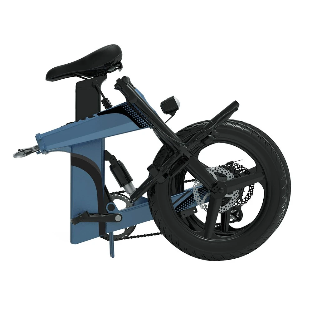 Z7 Electric Bike For Commuting 20 Inch Tires 350W Motor 32km/h Max Speed, Dual 36V 8Ah Batteries, Disc Brakes, 120kg Load - Blue - Image 6