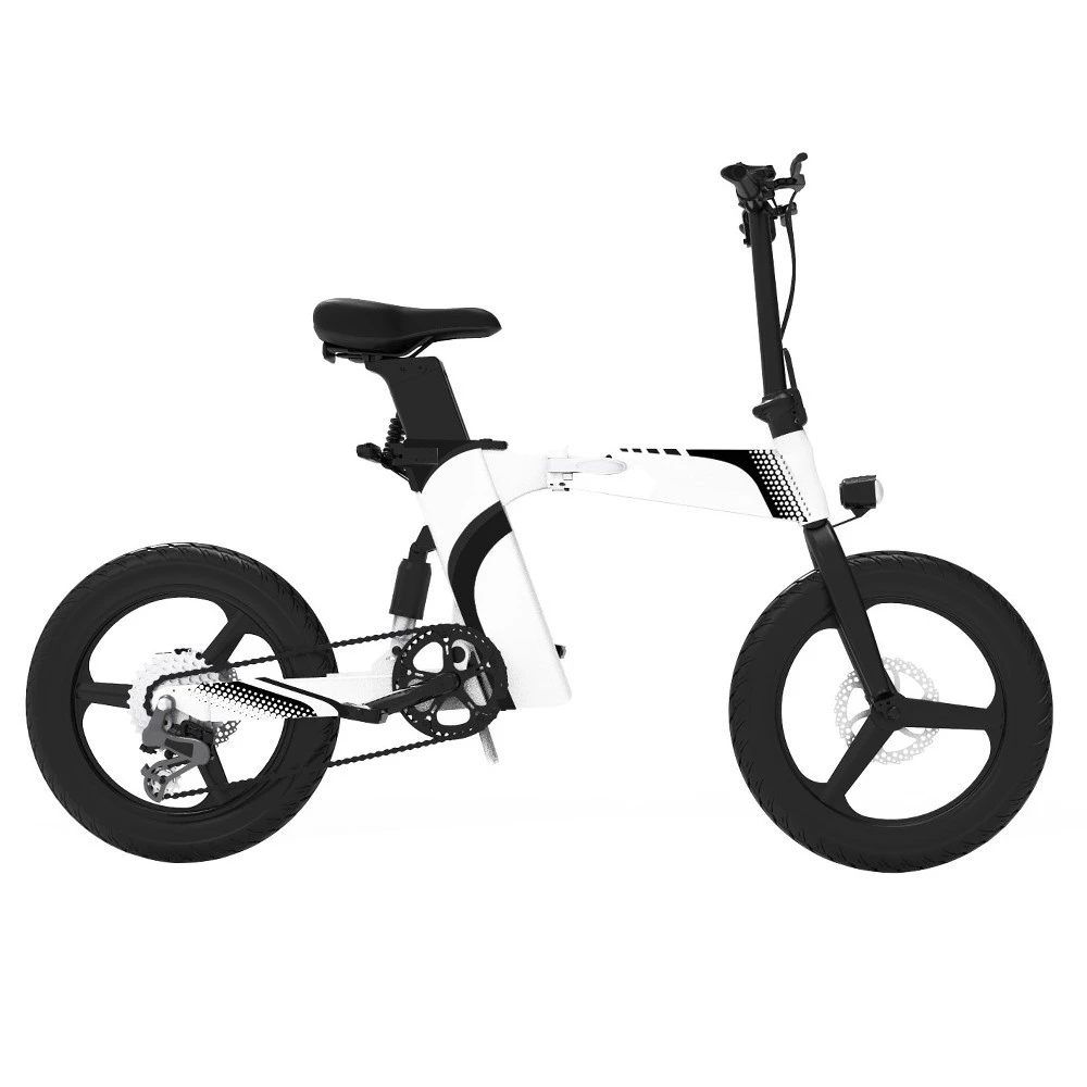 Z7 Electric Bike For Commuting 20 Inch Tires 350W Motor 32km/h Max Speed, Dual 36V 8Ah Batteries, Disc Brakes, 120kg Load - White