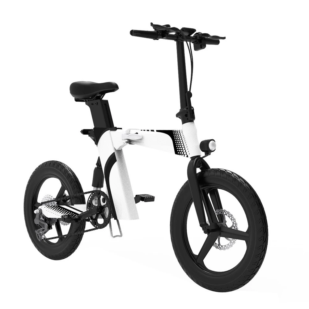 Z7 Electric Bike For Commuting 20 Inch Tires 350W Motor 32km/h Max Speed, Dual 36V 8Ah Batteries, Disc Brakes, 120kg Load - White - Image 2