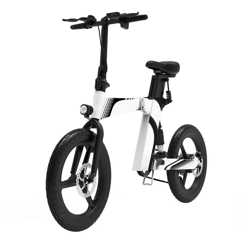 Z7 Electric Bike For Commuting 20 Inch Tires 350W Motor 32km/h Max Speed, Dual 36V 8Ah Batteries, Disc Brakes, 120kg Load - White - Image 3