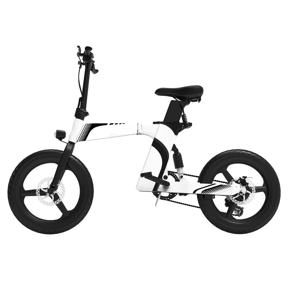 Z7 Electric Bike For Commuting 20 Inch Tires 350W Motor 32km/h Max Speed, Dual 36V 8Ah Batteries, Disc Brakes, 120kg Load - White - Image 4