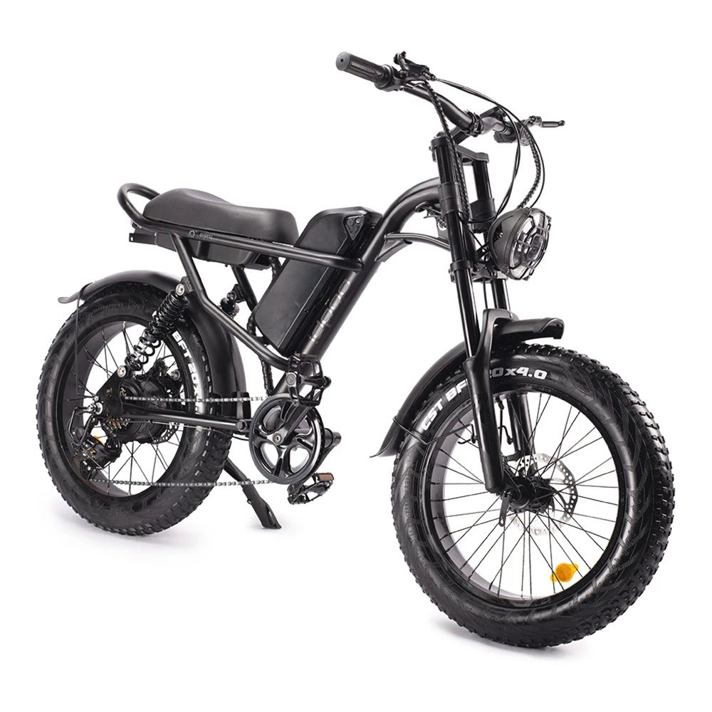 Z8 Electric Bike 20*4.0 Inch Fat Tire 48V 500W Motor 15Ah Battery 45km/h Max Speed 7-Speed Shimano Derailleur Front & Rear Mechanical Disc Brake - Image 3