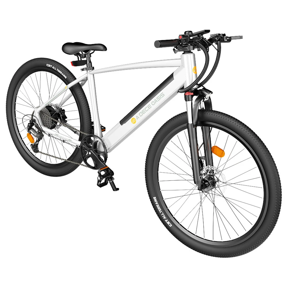 ADO D30C 36V 10.4Ah 250W 27.5in Electric Power Assist Bicycle 25km/h Max Speed 90km Mileage 9 Speed City Electric Bike Silver - Image 3
