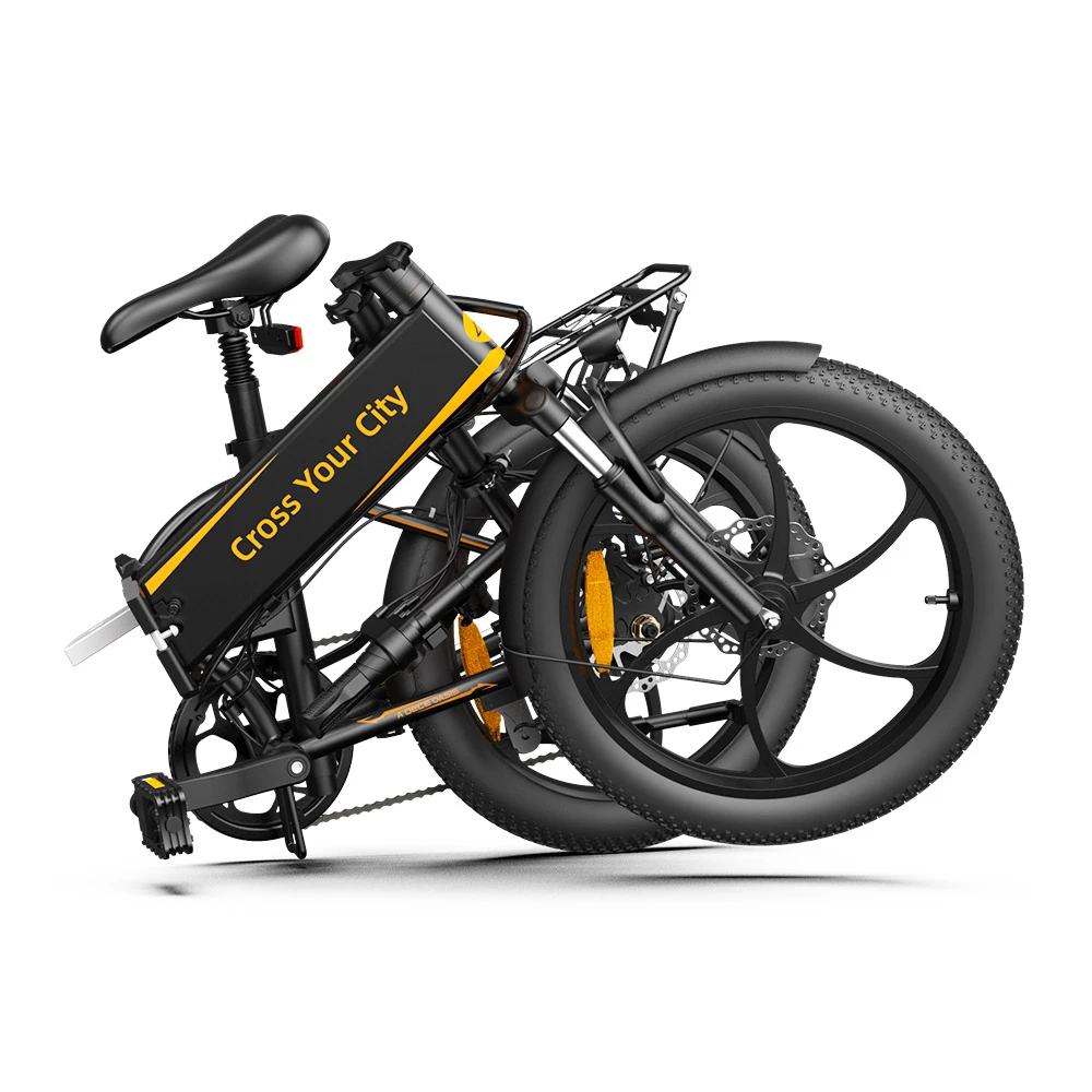 ADO A20 XE 250W Electric Bike Folding Frame 7-Speed Gears Removable 10.4 AH Lithium-Ion Battery E-bike - Black - Image 5