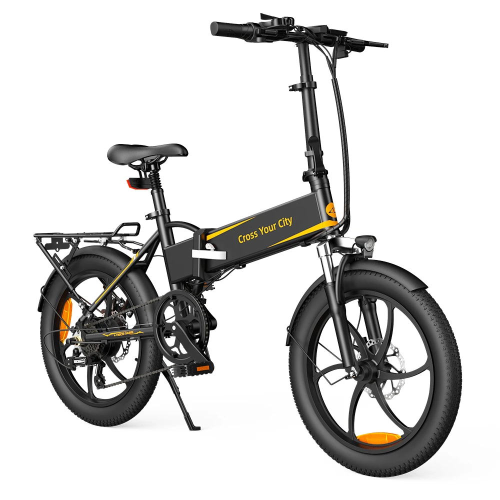 ADO A20 XE 250W Electric Bike Folding Frame 7-Speed Gears Removable 10.4 AH Lithium-Ion Battery E-bike - Black - Image 4
