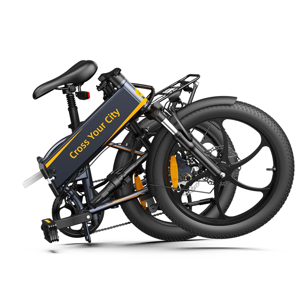 ADO A20 XE 250W Electric Bike Folding Frame 7-Speed Gears Removable 10.4 AH Lithium-Ion Battery E-bike - Grey - Image 3