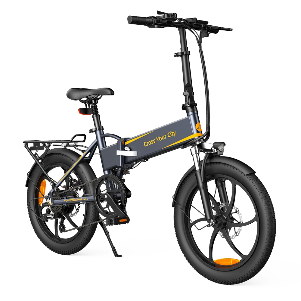 ADO A20 XE 250W Electric Bike Folding Frame 7-Speed Gears Removable 10.4 AH Lithium-Ion Battery E-bike - Grey - Image 5