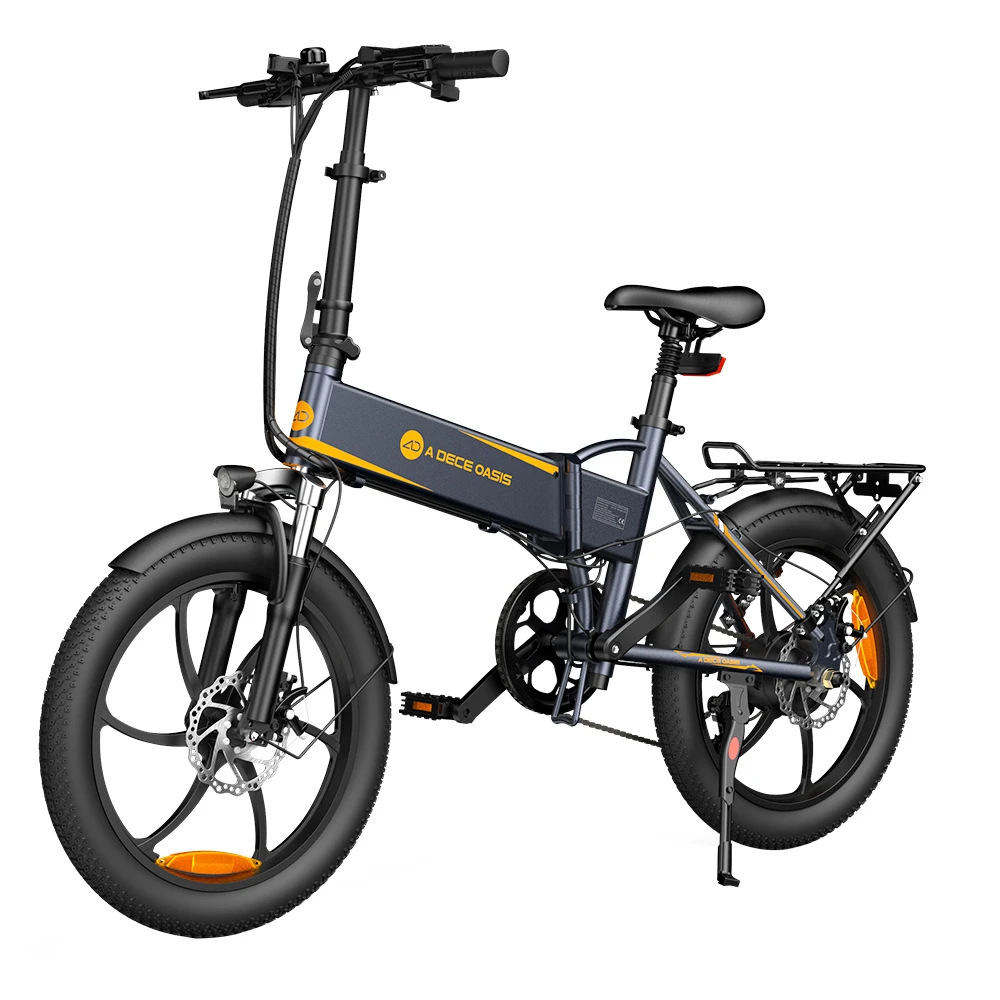 ADO A20 XE 250W Electric Bike Folding Frame 7-Speed Gears Removable 10.4 AH Lithium-Ion Battery E-bike - Grey - Image 4