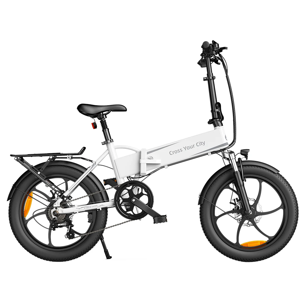 ADO A20 XE 250W Electric Bike Folding Frame 7-Speed Gears Removable 10.4 AH Lithium-Ion Battery E-bike - White - Image 3