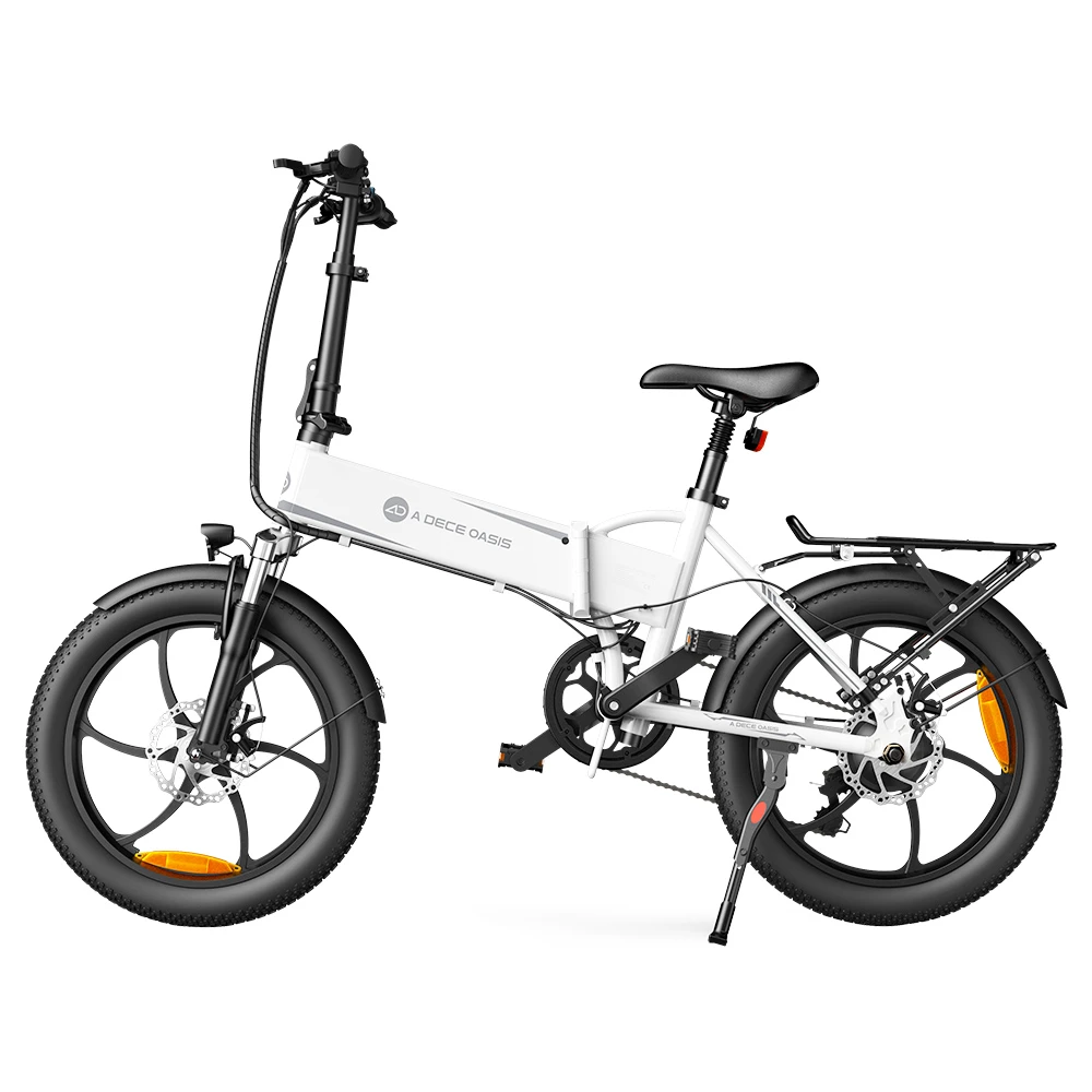ADO A20 XE 250W Electric Bike Folding Frame 7-Speed Gears Removable 10.4 AH Lithium-Ion Battery E-bike - White - Image 2