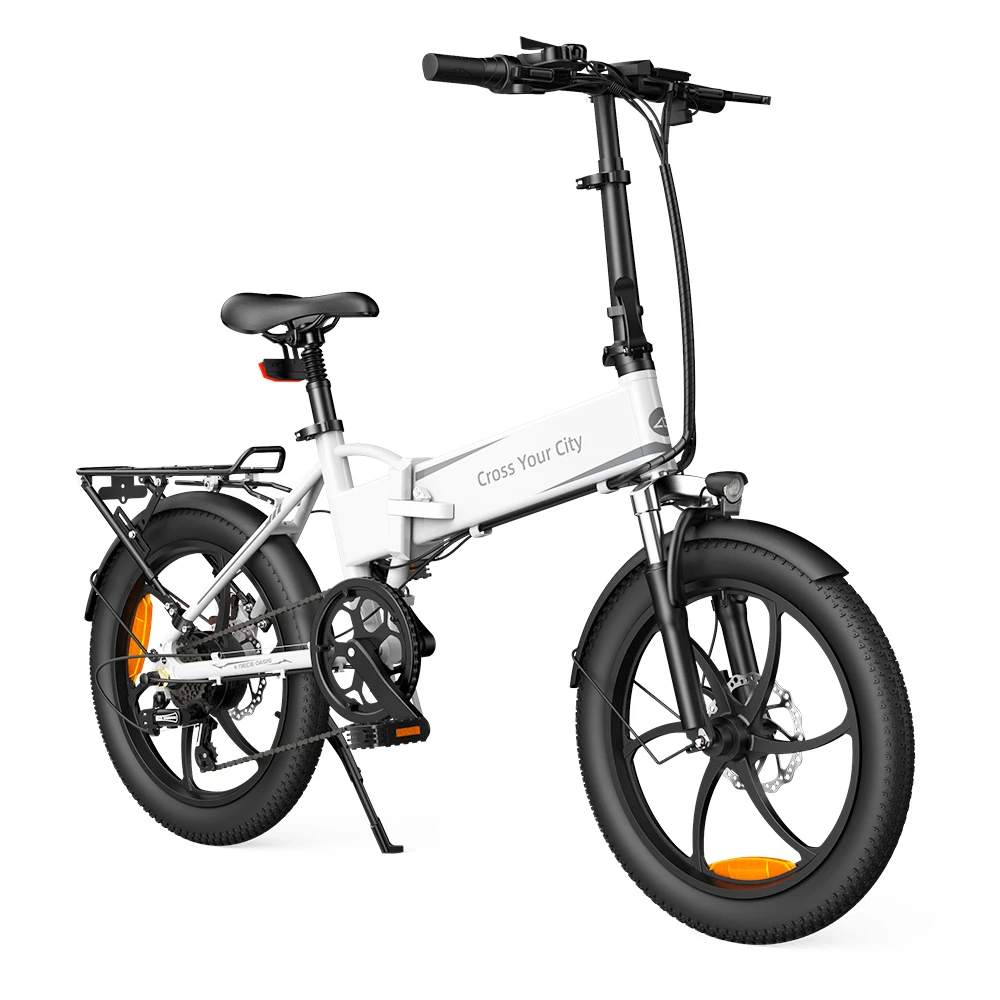 ADO A20 XE 250W Electric Bike Folding Frame 7-Speed Gears Removable 10.4 AH Lithium-Ion Battery E-bike - White