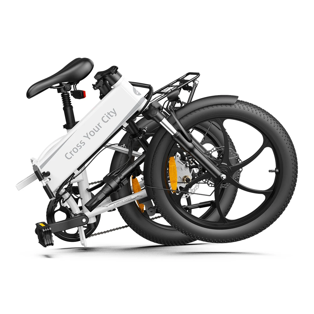 ADO A20 XE 250W Electric Bike Folding Frame 7-Speed Gears Removable 10.4 AH Lithium-Ion Battery E-bike - White - Image 5