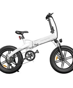 ADO A20F+ International Version Off-road Electric Folding Bike 20*4.0 Inch 500W Brushless DC Motor SHIMANO 7-Speed Rear Derailleur 36V 10.4Ah Removable Battery 25km/h Max Speed Pure Power Up To 50km Range Aluminum Alloy Frame - White
