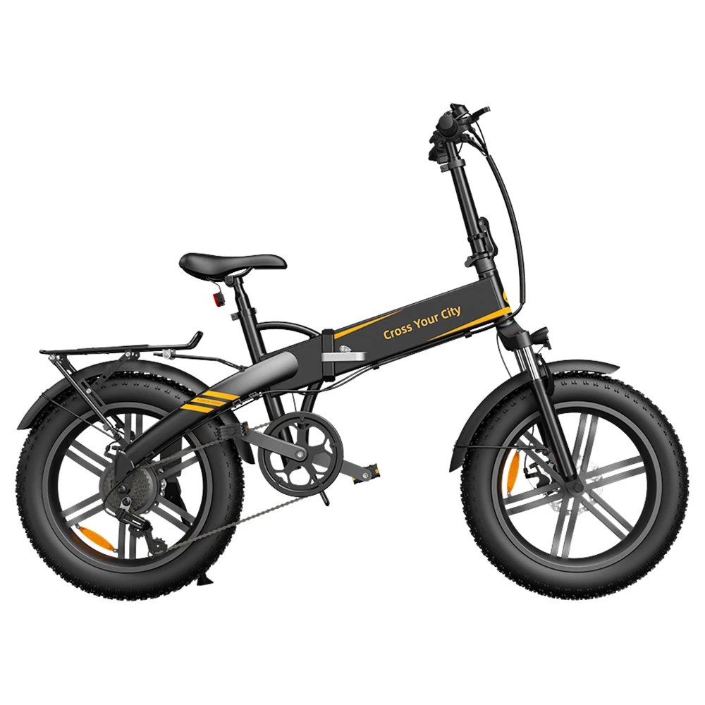ADO A20F XE 250W Electric Bike Folding Frame 7-Speed Gears Removable 10.4 AH Lithium-Ion Battery E-bike - Black