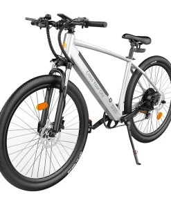 ADO D30C Electric Power Assist Bicycle 36V 10.4Ah Battery 250W Motor 27.5 Inch Tire 25Km/h Max Speed 90KM Mileage Shimano 9-Speed Gear Dual Hydraulic Disc Brakes - White