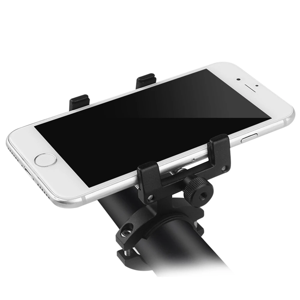Aluminum Alloy Phone Holder For KUGOO S3 And KUGOO S3 Pro Folding Electric Scooter Bicycle - Black - Image 3