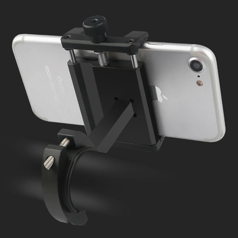 Aluminum Alloy Phone Holder For KUGOO S3 And KUGOO S3 Pro Folding Electric Scooter Bicycle - Black - Image 4