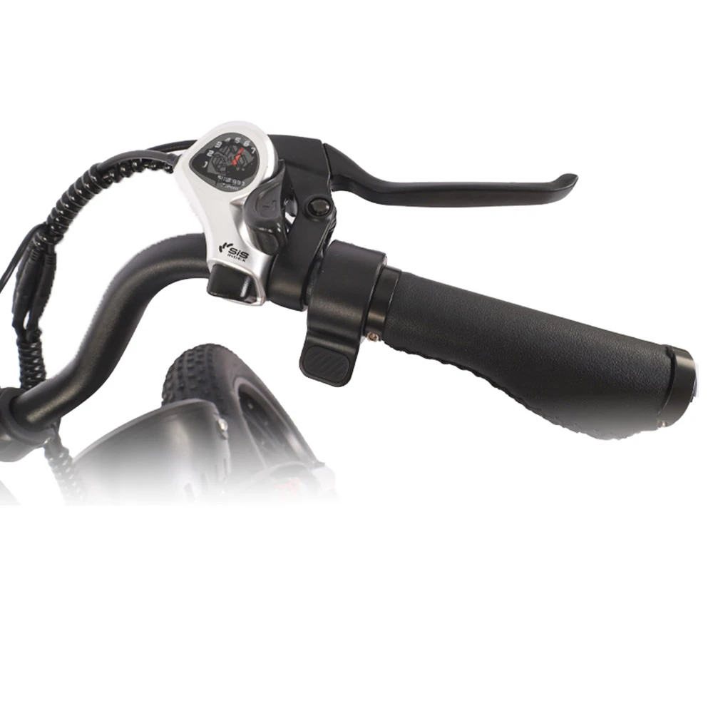 BEZIOR XF001 Retro Electric Bike 20*4.0 Inch Fat Tires 1000W Motor 12.5Ah 48V Battery 45Km/h Max Speed 120kg Max Load Shimano 7-Speed Dual Mechanical Disc Brakes Front & Rear Suspension Fork LCD Display - Black - Image 6