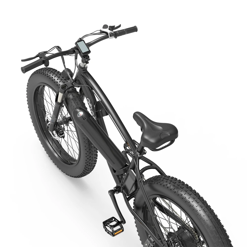 GOGOBEST GF600 Electric Bike 48V 13Ah Battery 1000W Motor 26x4.0 Inch Fat Tire Aluminum Alloy Frame Shimano 7-speed Shift Max Speed 40km/h 110KM Power-assisted Mileage Range LCD Display IP54 Waterproof - Black Grey - Image 5