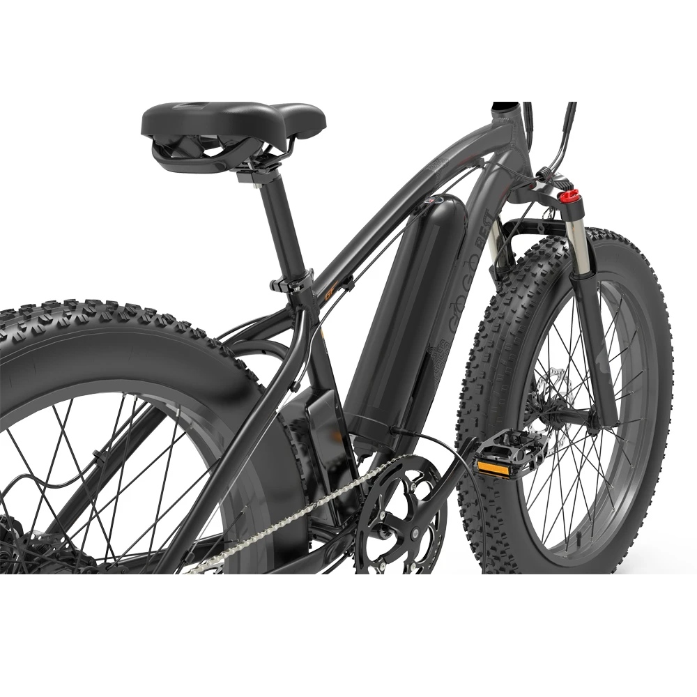 GOGOBEST GF600 Electric Bike 48V 13Ah Battery 1000W Motor 26x4.0 Inch Fat Tire Aluminum Alloy Frame Shimano 7-speed Shift Max Speed 40km/h 110KM Power-assisted Mileage Range LCD Display IP54 Waterproof - Black Grey - Image 6