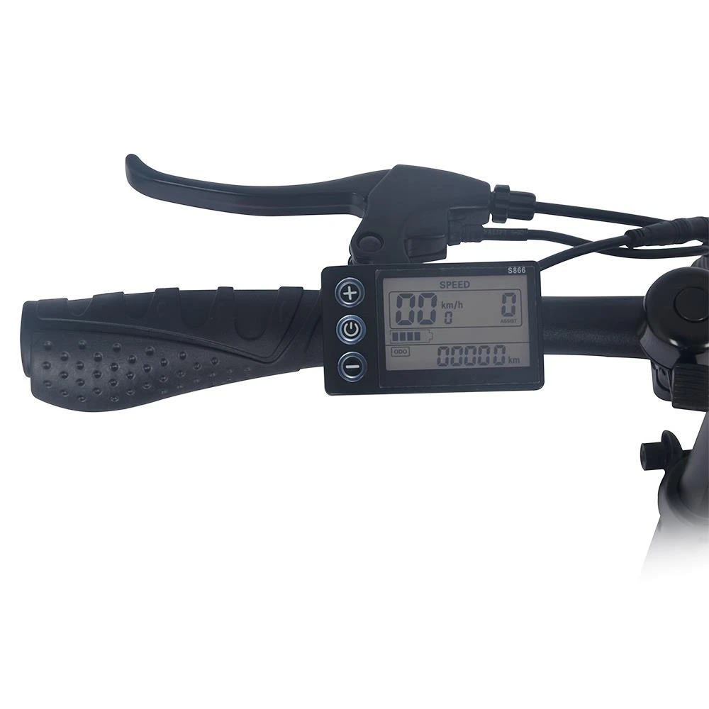 ONESPORT BK6 Electric Bike 48V 350W Motor 10Ah Battery Shimano 7 Speed Gear Front Suspension And Dual Disc Brakes - Black - Image 6