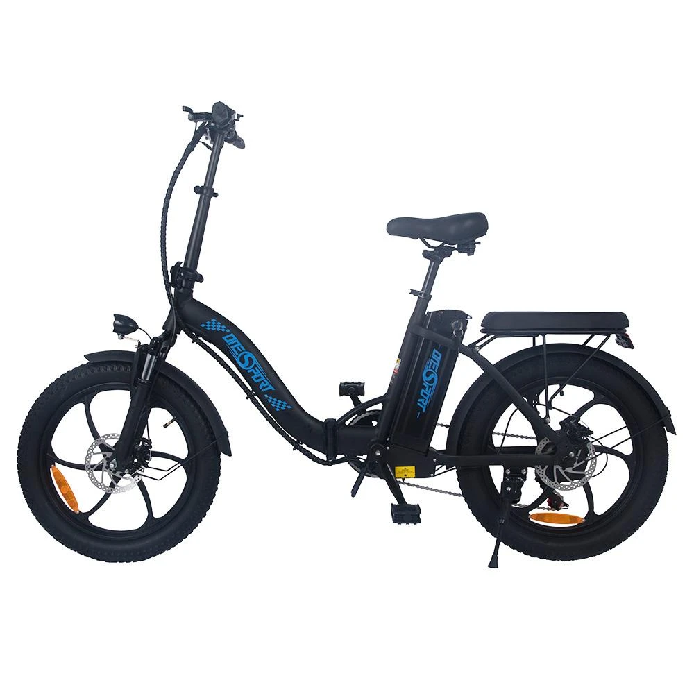 ONESPORT BK6 Electric Bike 48V 350W Motor 10Ah Battery Shimano 7 Speed Gear Front Suspension And Dual Disc Brakes - Black