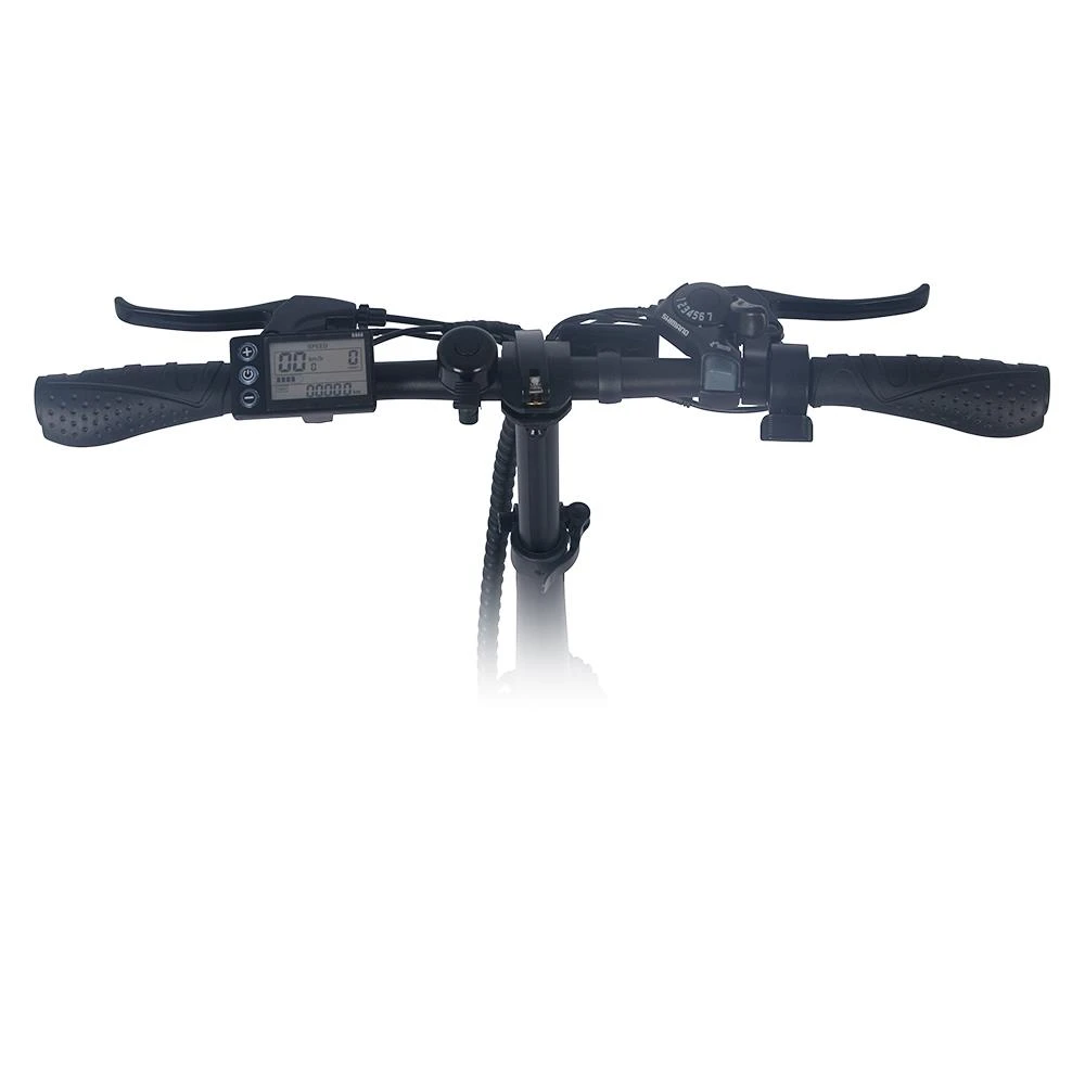 ONESPORT BK6 Electric Bike 48V 350W Motor 10Ah Battery Shimano 7 Speed Gear Front Suspension And Dual Disc Brakes - Black - Image 5