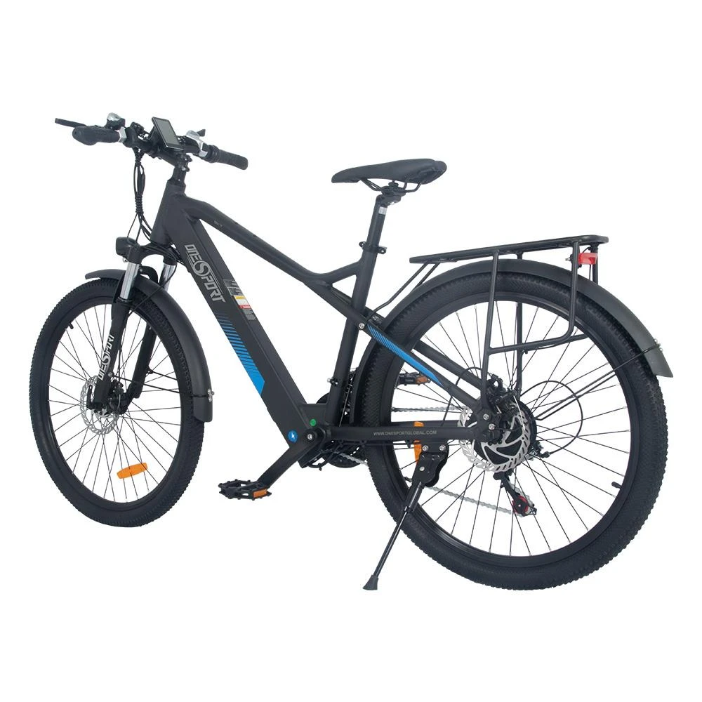 ONESPORT BK7 Electric Bike 48V 350W Motor 10Ah Battery Shimano 21 Speed Gear Front Suspension And Dual Disc Brakes - Black - Image 3