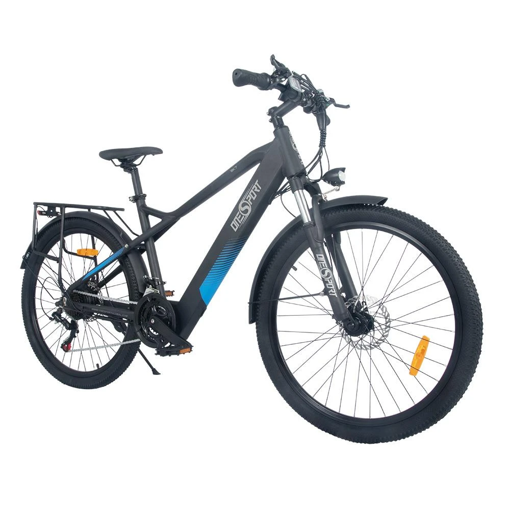 ONESPORT BK7 Electric Bike 48V 350W Motor 10Ah Battery Shimano 21 Speed Gear Front Suspension And Dual Disc Brakes - Black - Image 4