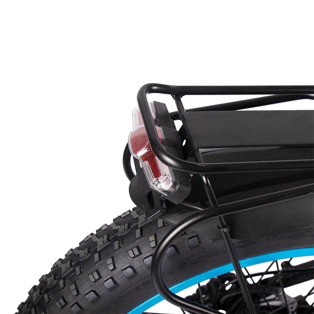 CYSUM M900 Fat Tire Electric Bike 26*4.0 Inch Chaoyang Fat Tire 48V 1000W Brushless Gear Motor 40Km/h Max Speed 17Ah Removable Battery For 50-70 Range - Black-Blue - Image 4