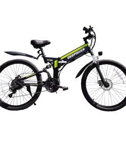 DEEPOWER K26 Electric Folding Bike 26 Inch Tire 48V 500W Motor 12.8Ah Battery 35Km/h Max Speed Shimano 21 Speed Gear 150kg Load