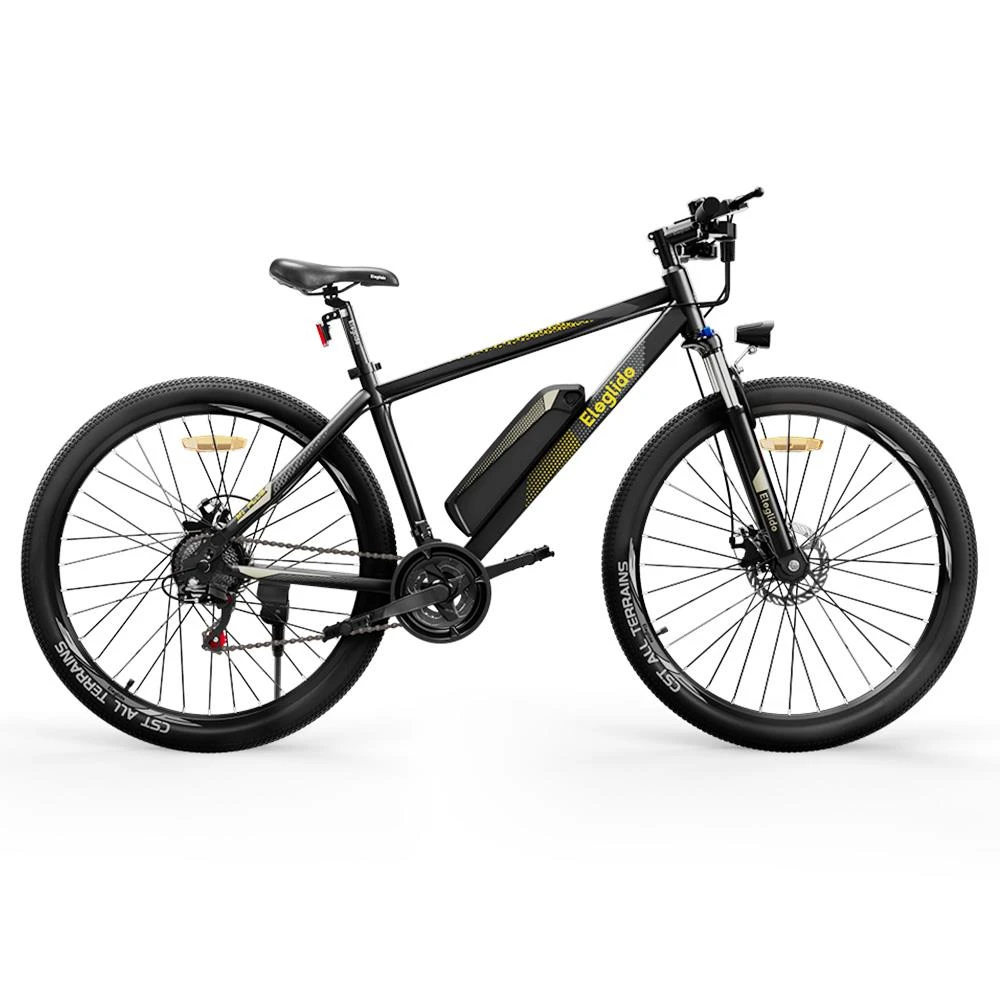 2PCS ELEGLIDE M1 PLUS Electric Mountain Bike 27.5 Inch 250W Brushless Motor SHIMANO 21 Speeds Shifter 36V 12.5Ah Battery 25Km/h Speed IPX4 Waterproof Electric-Assist Up To 100km Max Range Aluminum Alloy Frame Dual Disk Brake - Black - Image 3