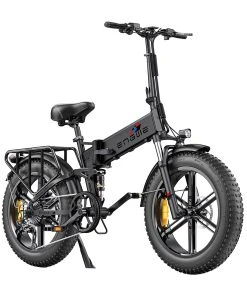 ENGWE ENGINE Pro Folding Electric Bicycle 20*4 Inch Fat Tire 750W Brushless Motor 48V 16Ah Battery 45km/h Max Speed Up To 120km Range 8 Speed System LCD Smart Display Hydraulic Disc Brakes - Black