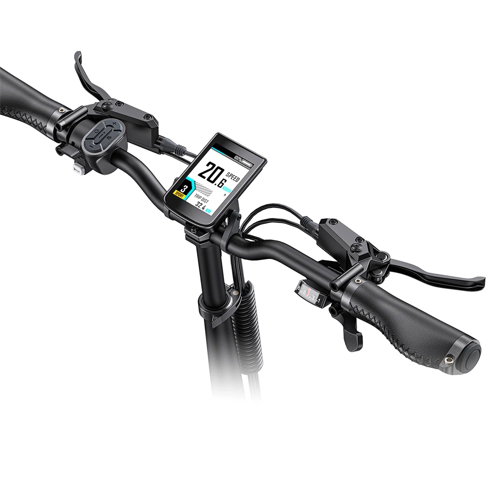 ENGWE ENGINE Pro Folding Electric Bicycle 20*4 Inch Fat Tire 750W Brushless Motor 48V 16Ah Battery 45km/h Max Speed Up To 120km Range 8 Speed System LCD Smart Display Hydraulic Disc Brakes - Black - Image 4