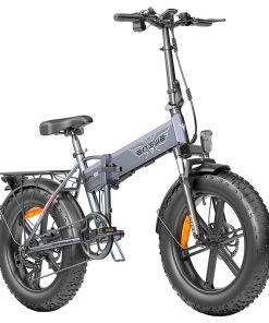 ENGWE EP-2 Pro Folding Electric Bike 2022 Version 20 Inch Fat Tire 750W Motor 13Ah Battery 35km/h Max Speed 100km Range Mountain Beach Snow Bicycle Dual Disc Brake - Gray