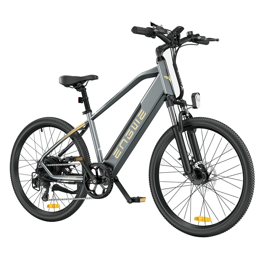 ENGWE P26 Mountain Bike 26 Inch Tire 48V 500W Motor 40Km/h Max Speed 13.6Ah Battery 86KM Range Shimano 7-Speed Gear Front Suspension Electric Bike - Grey - Image 3