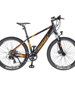 FAFREES 27.5-S Inch Electric Bike 250W With 36V 10Ah Lithium-ion Battery Shimano 7 Speed Gears - Black Orange