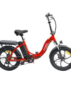FAFREES F20 Electric Bike 20 Inch Folding Frame E-bike 7-Speed Gears With Removable 15AH Lithium Battery - Red