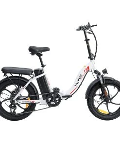 FAFREES F20 Electric Bike 20 Inch Folding Frame E-bike 7-Speed Gears With Removable 15AH Lithium Battery - White