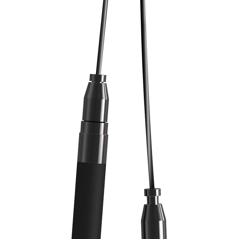 FED Double Bearing Steel Wire Rope Skipping Adjustable Speed Self-locking Design - Black - Image 3