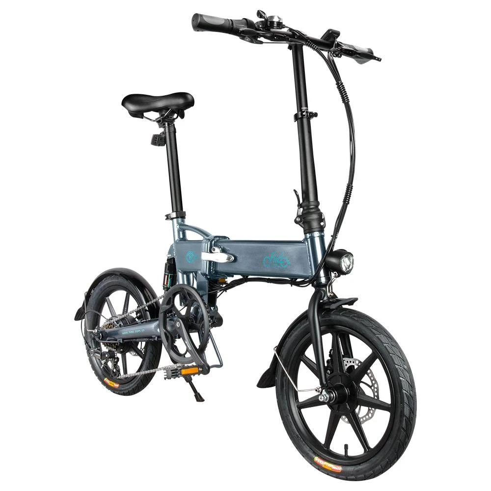 FIIDO D2S Folding Moped Electric Bike Gear Shifting Version City Bike Commuter Bike 16-inch Tires 250W Motor Max 25km/h SHIMANO 6 Speeds Shift 7.8Ah Battery - Dark Gray - Image 3