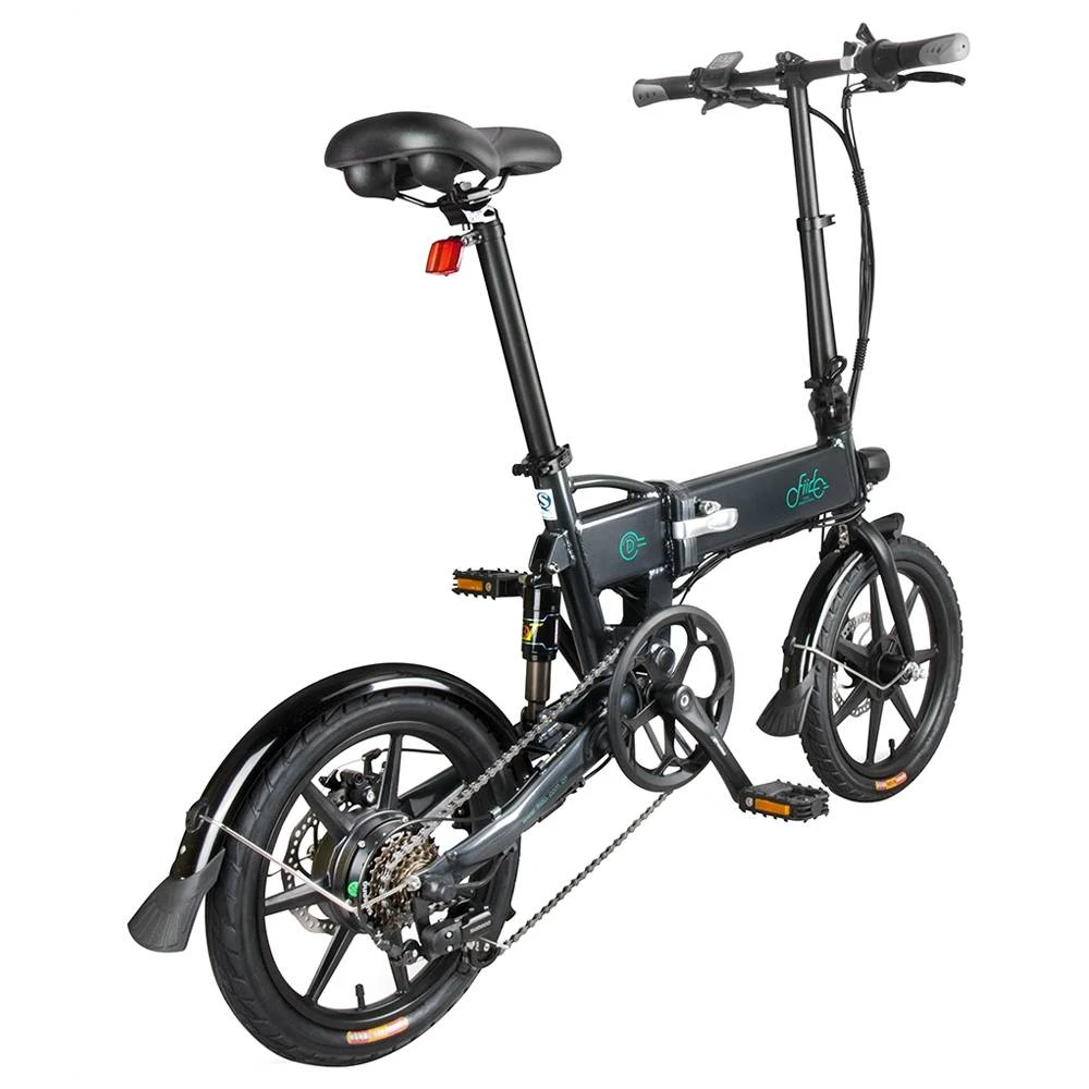 FIIDO D2S Folding Moped Electric Bike Gear Shifting Version City Bike Commuter Bike 16-inch Tires 250W Motor Max 25km/h SHIMANO 6 Speeds Shift 7.8Ah Battery - Dark Gray - Image 4